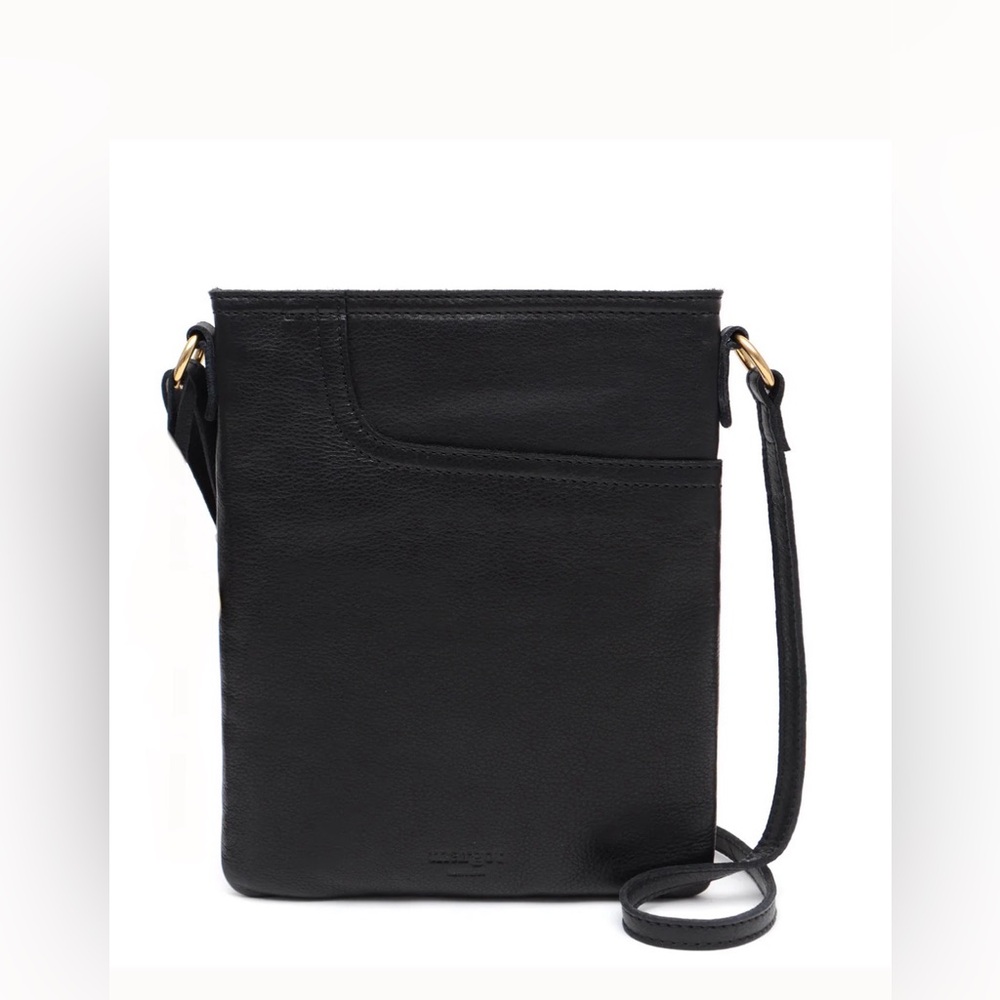Margot Split Pocket Crossbody Bag in Black